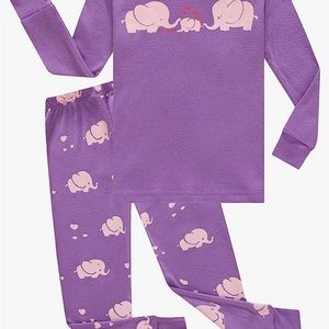 Kikizye baby girls elephant pajama set